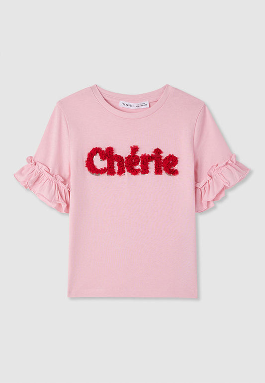 Kids Girls Short-sleeved T-shirt