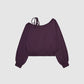 Women's Off Shoulder Cropped Sweatshirt