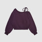 Women's Off Shoulder Cropped Sweatshirt