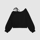 Women's Off Shoulder Cropped Sweatshirt