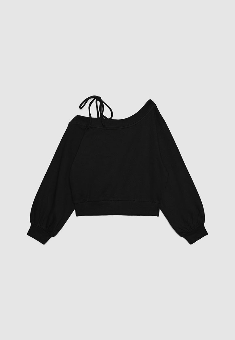 Women's Off Shoulder Cropped Sweatshirt
