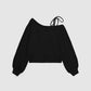 Women's Off Shoulder Cropped Sweatshirt
