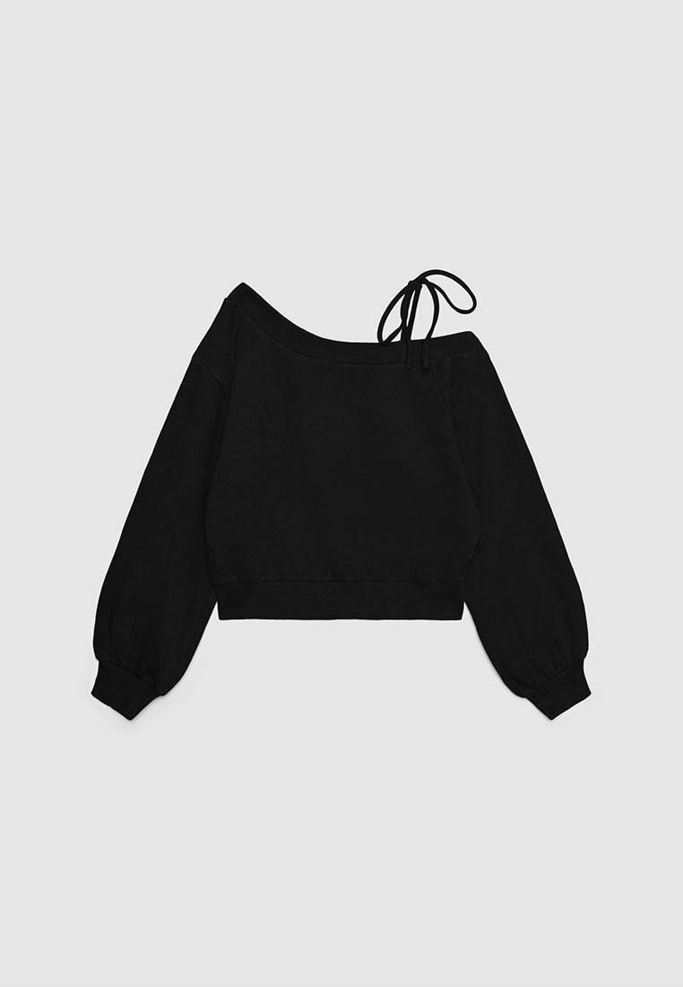 Women's Off Shoulder Cropped Sweatshirt