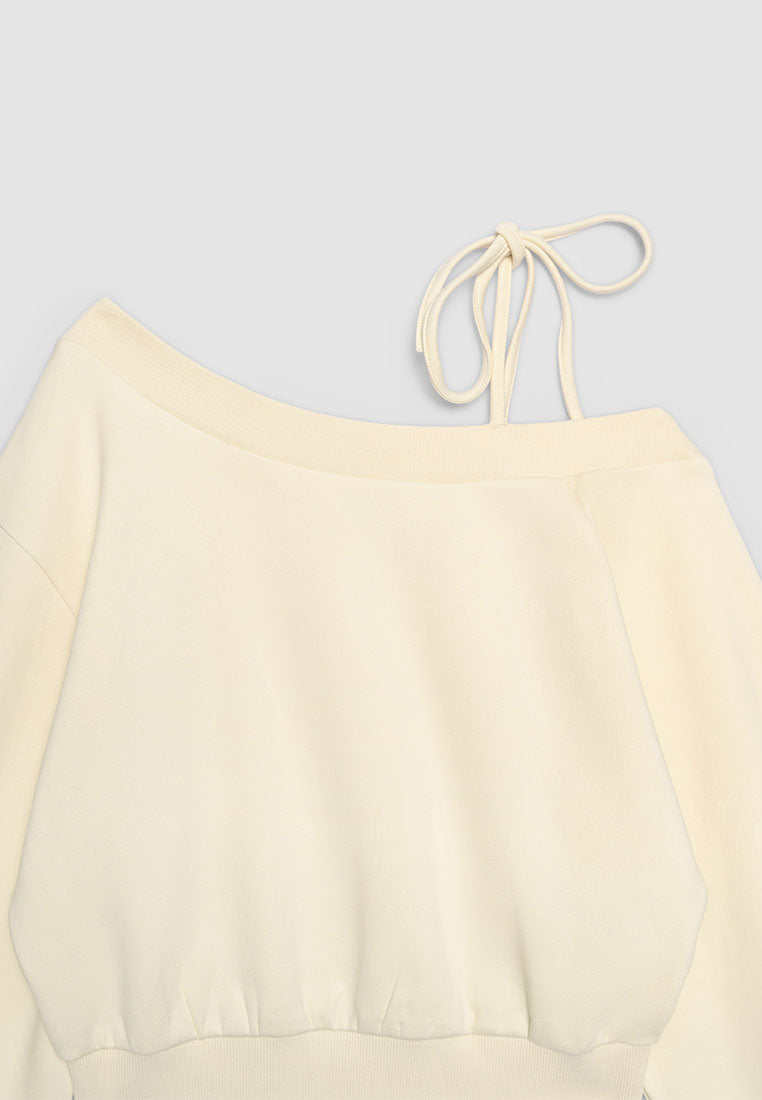 Women's Off Shoulder Cropped Sweatshirt