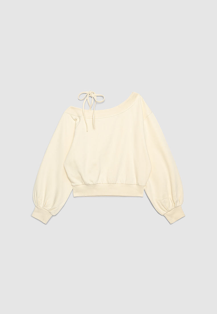 Women's Off Shoulder Cropped Sweatshirt