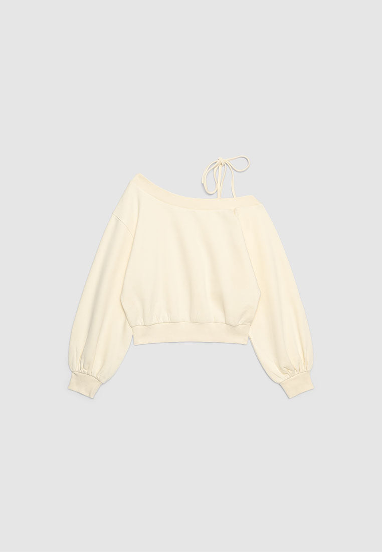 Women's Off Shoulder Cropped Sweatshirt
