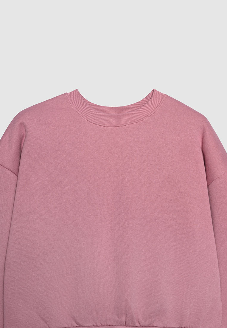 Women's Cropped Loose Fit Lounge Sweatshirt