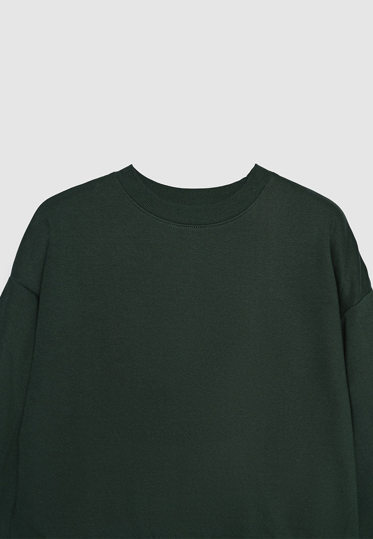 Women's Cropped Loose Fit Lounge Sweatshirt