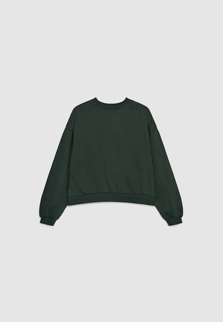 Women's Cropped Loose Fit Lounge Sweatshirt