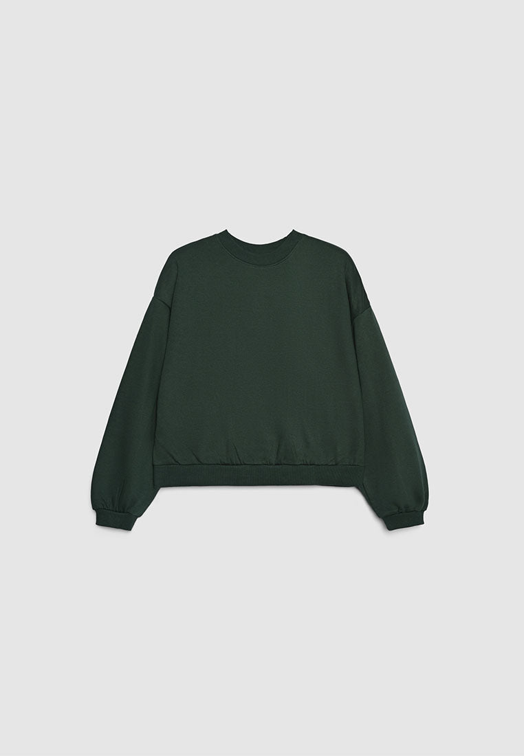 Women's Cropped Loose Fit Lounge Sweatshirt