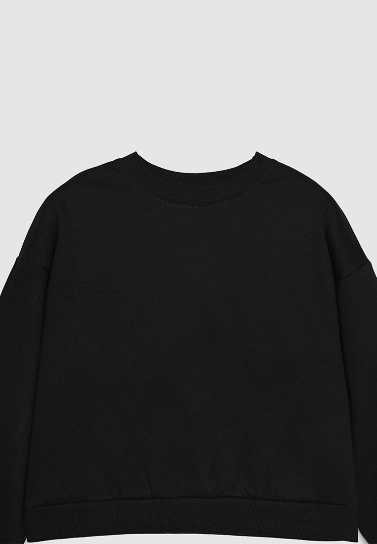 Women's Cropped Loose Fit Lounge Sweatshirt