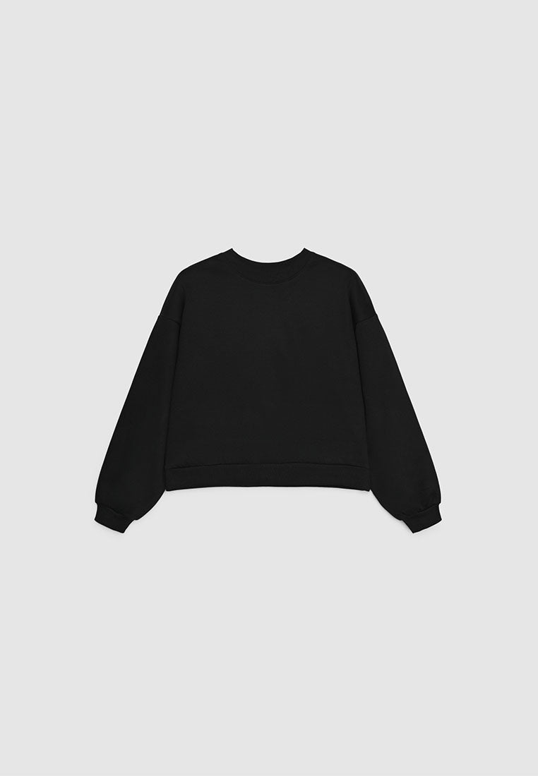 Women's Cropped Loose Fit Lounge Sweatshirt