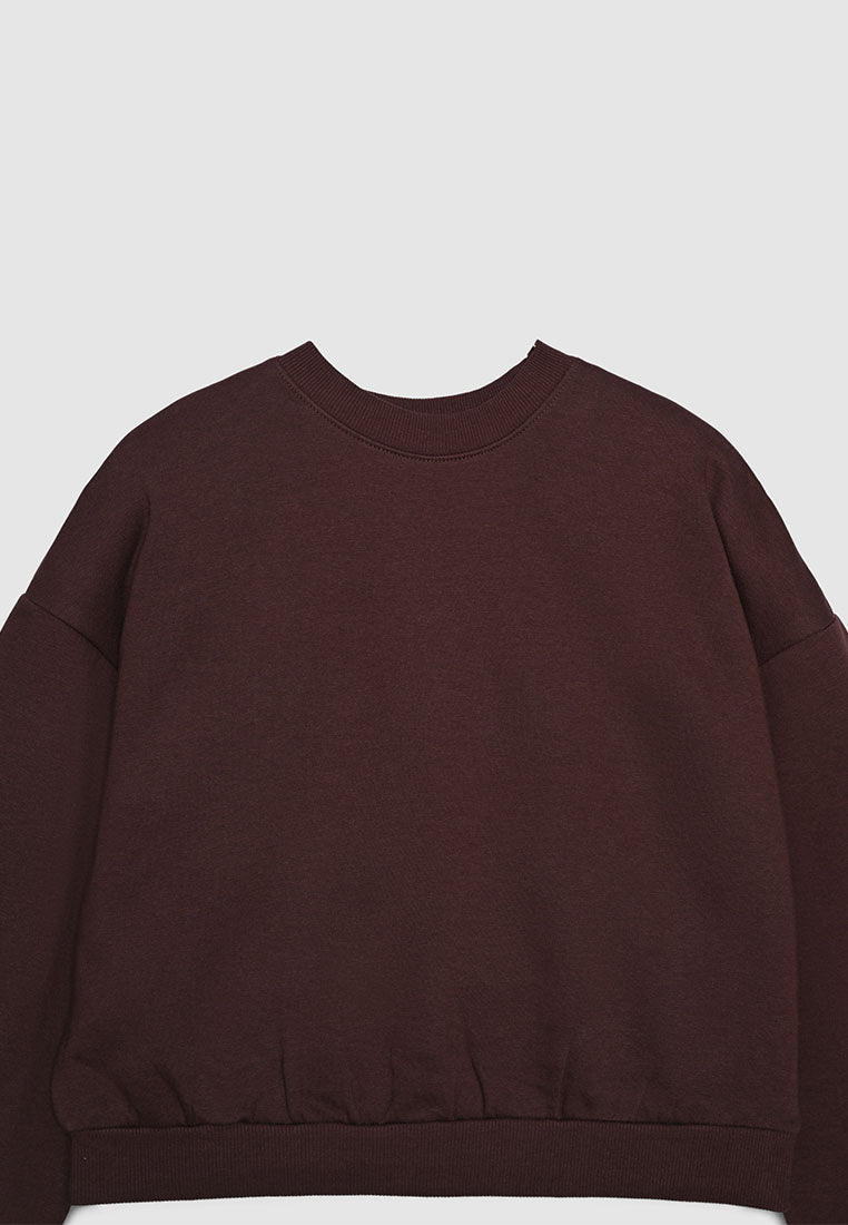 Women's Cropped Loose Fit Lounge Sweatshirt