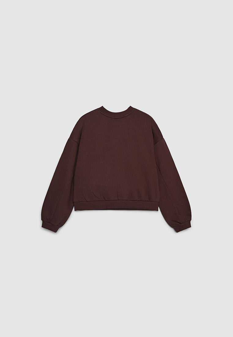 Women's Cropped Loose Fit Lounge Sweatshirt