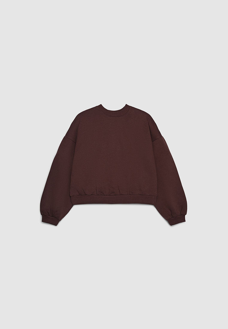 Women's Cropped Loose Fit Lounge Sweatshirt