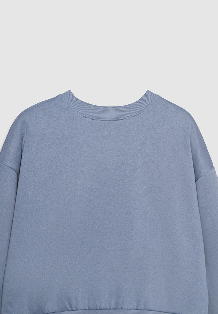 Women's Cropped Loose Fit Lounge Sweatshirt
