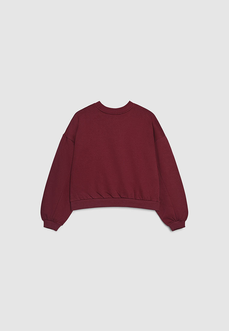 Women's Cropped Loose Fit Lounge Sweatshirt