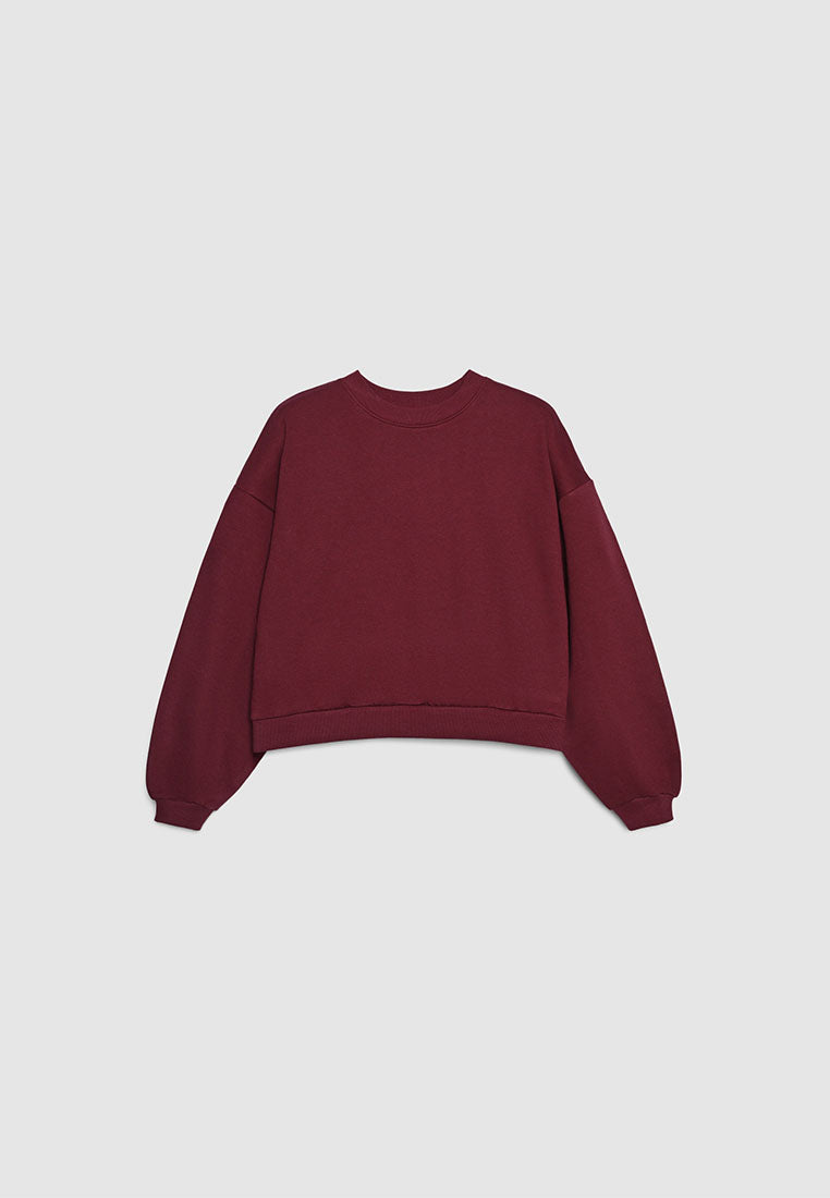 Women's Cropped Loose Fit Lounge Sweatshirt