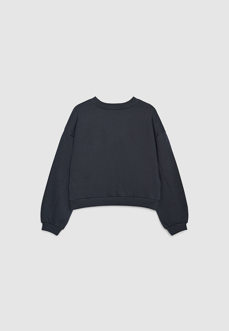 Women's Cropped Loose Fit Lounge Sweatshirt