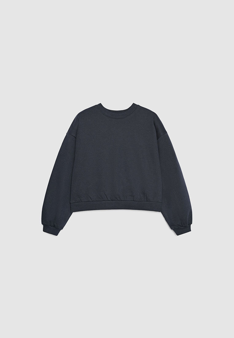 Women's Cropped Loose Fit Lounge Sweatshirt