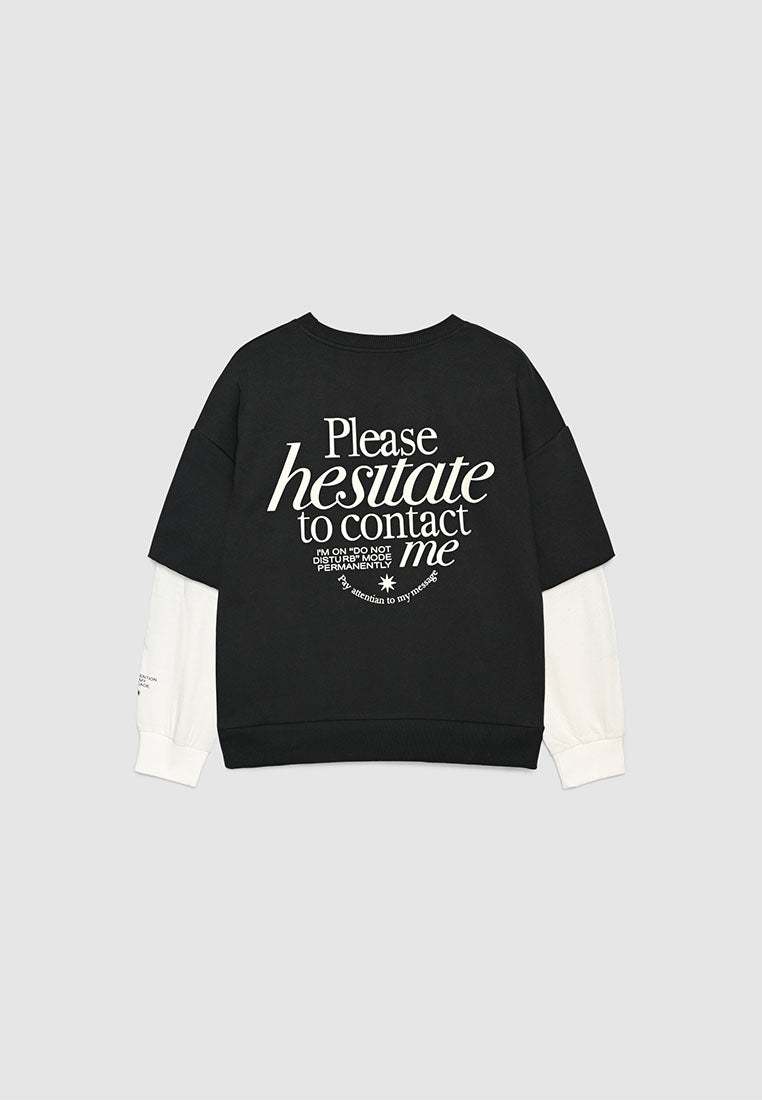 Women's Layered 2-in-1 Graphic Sweatshirt