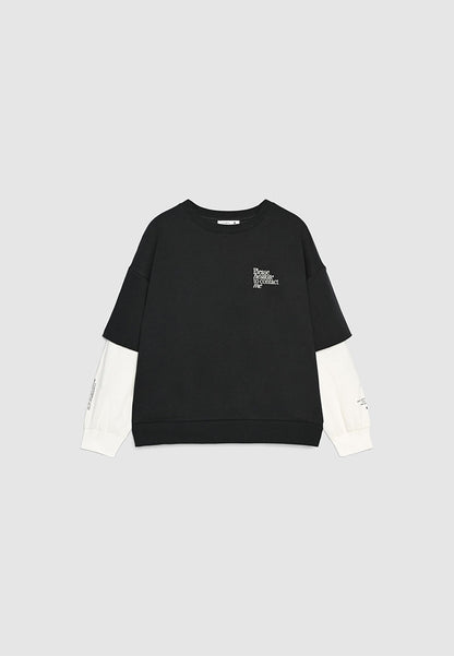 Women's Layered 2-in-1 Graphic Sweatshirt