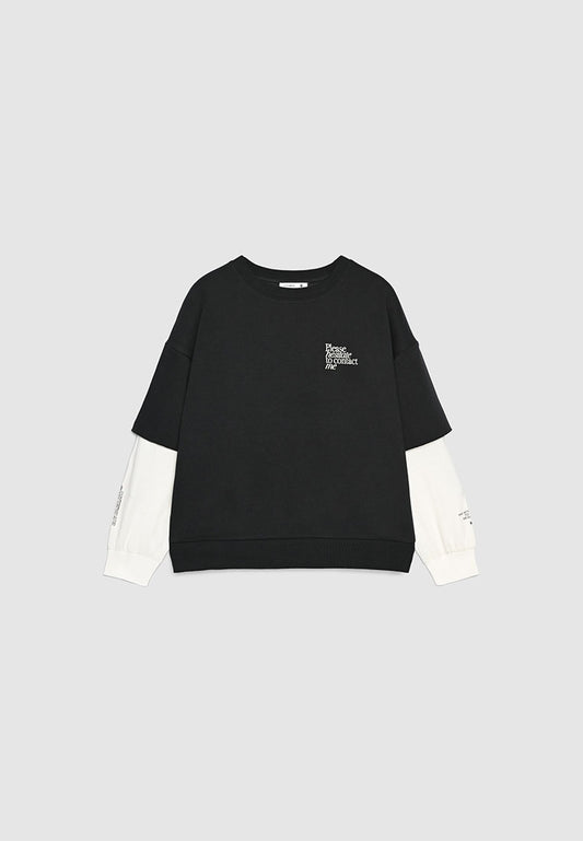 Women's Layered 2-in-1 Graphic Sweatshirt