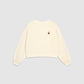 Women's Embroidered Teddy Bear Cropped Sweatshirt