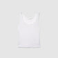 Women's Ribbed Lace-Trimmed Tank Top