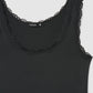 Women's Ribbed Lace-Trimmed Tank Top