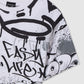 All-over Graffiti Print T-shirt