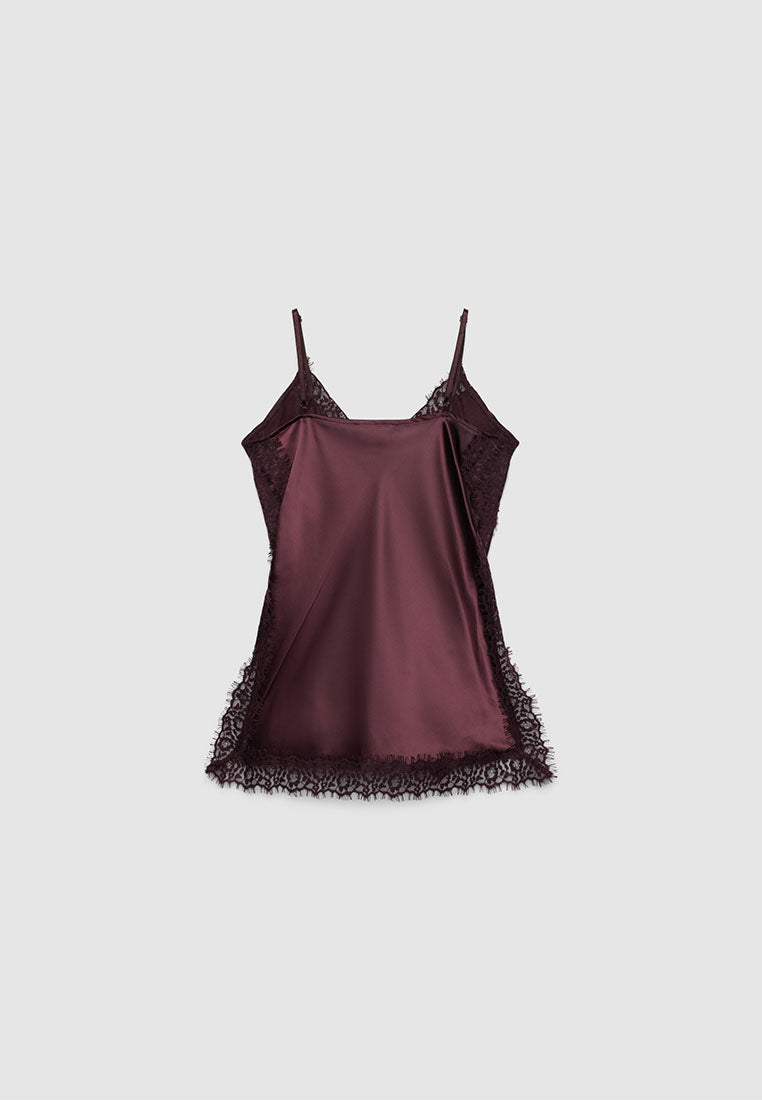 Women's Satin Lace Trim Camisole