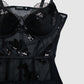 Women's Lace & Sequin Corset Bodysuit