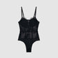 Women's Lace & Sequin Corset Bodysuit