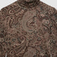 Women's Long Sleeve Paisley Print Turtleneck