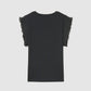 Women's Fitted T-shirt with Pleated Sleeves