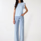 Women's Fitted T-shirt with Pleated Sleeves