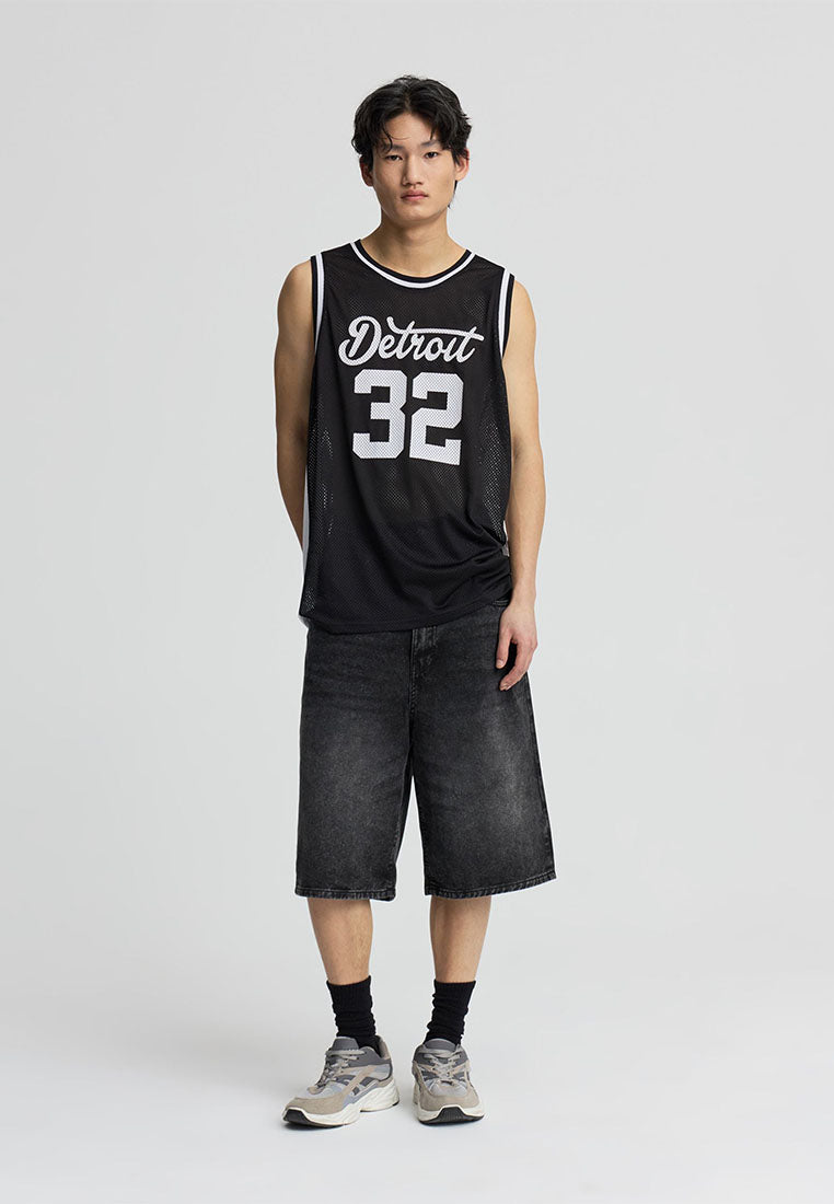 Men's Basketball Print Mesh Tank Top