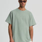 Men's Striped T-shirt with Crochet effect