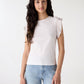 Women's Fitted T-shirt with Pleated Sleeves