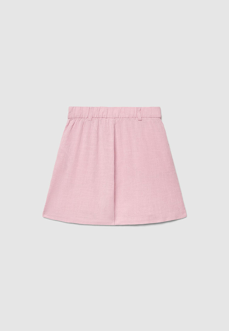 Women's Plain Linen-Effect Shorts