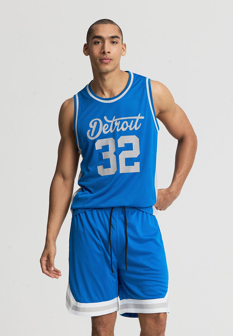 Men's Basketball Print Mesh Tank Top