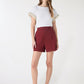 Women's Plain Linen-Effect Shorts
