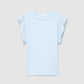 Women's Fitted T-shirt with Pleated Sleeves