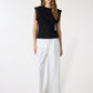 Women's Fitted T-shirt with Pleated Sleeves