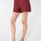 Women's Plain Linen-Effect Shorts