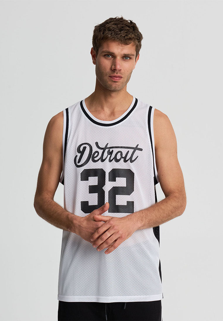 Men's Basketball Print Mesh Tank Top