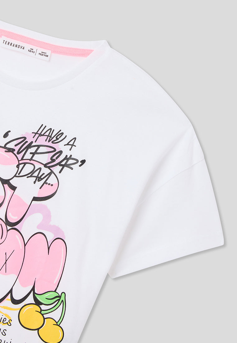 Kids Girls Short-sleeved T-shirt