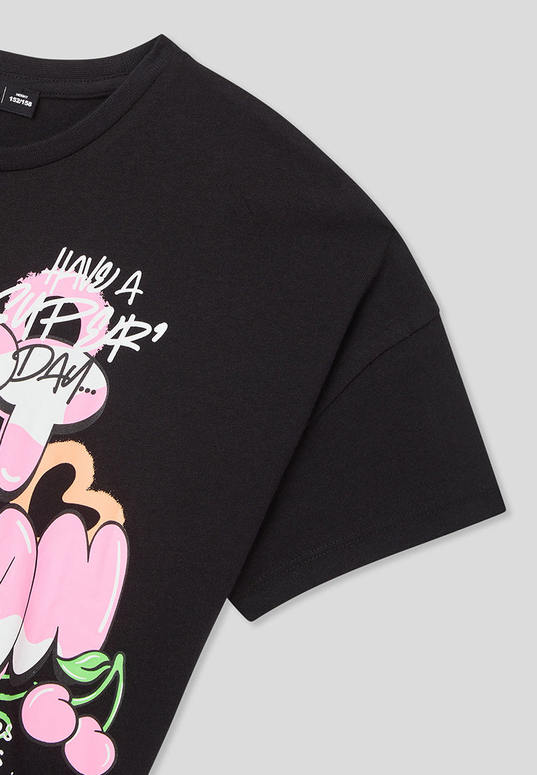 Kids Girls Short-sleeved T-shirt