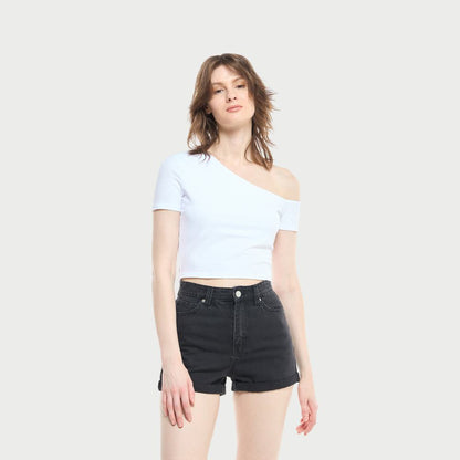 Asymmetric Cut-Out T-Shirt
